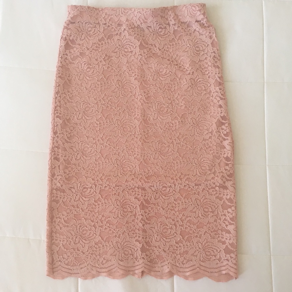 FOREVER 21- Peach pencil skirt